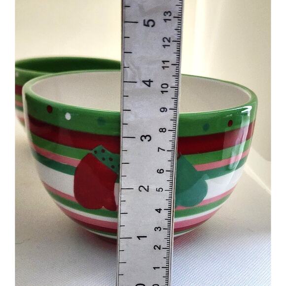 STACKING BOWLS-Boston Warehouse-Christmas/Holiday-Green White Red-Set of 3 - Picture 12 of 14